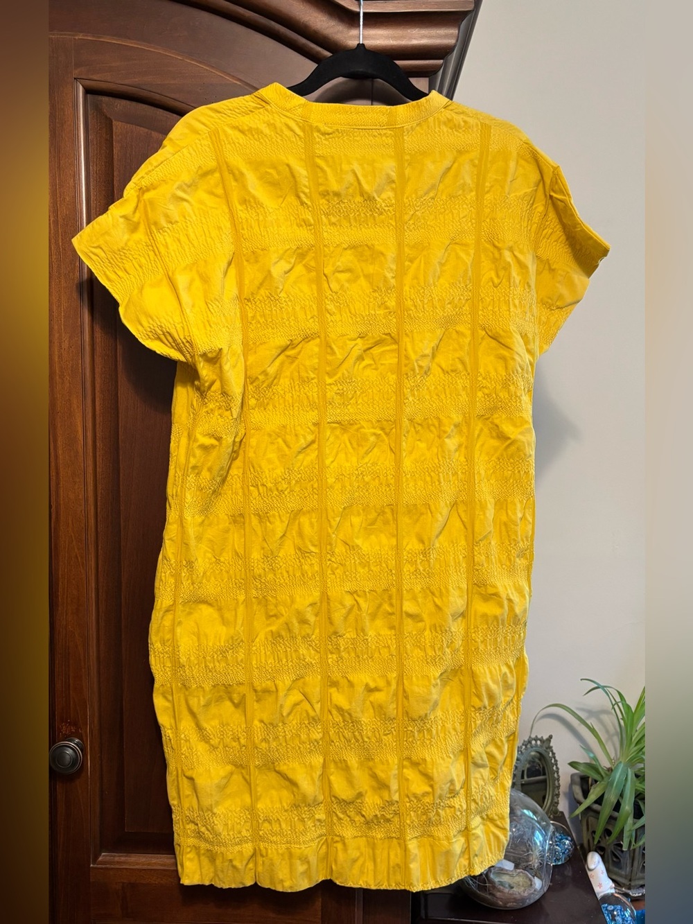 RONEN CHEN designer YELLOW SHORT SLEEVE DRESS MINI LENGTH size 8 - Picture 2 of 5